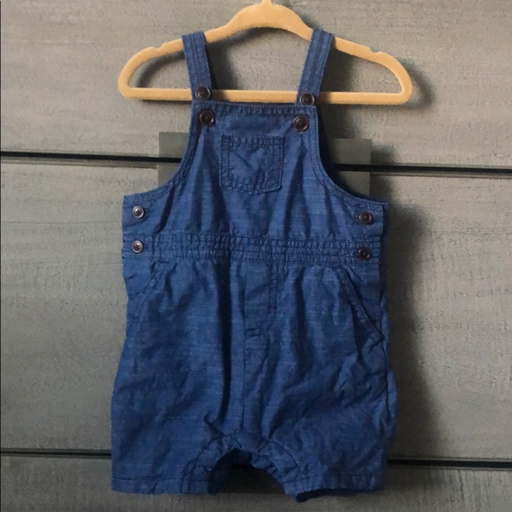 Janie + Jack dark blue overall w/ adjustable strap